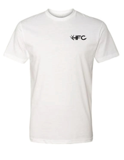 White HFC Logo Tee (Front & Back Print)