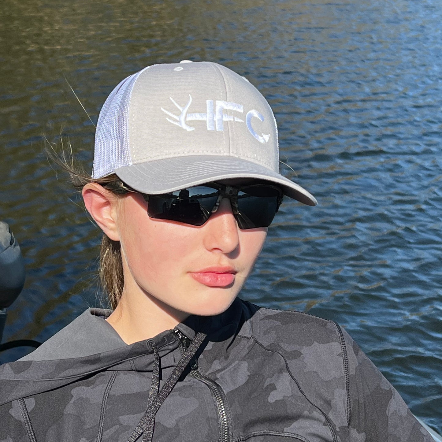 Gray Camo Snapback Hat
